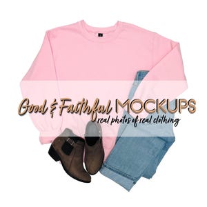 Gildan 18000 Light Pink Sweatshirt Mockup, Light Pink Mockup, 18000 Mockup, Sweatshirt Mockup, Digital Download, PNG, Digital Only