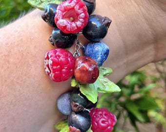 Bracelet "Currant with raspberry" Bracelet "Currant with raspberry"