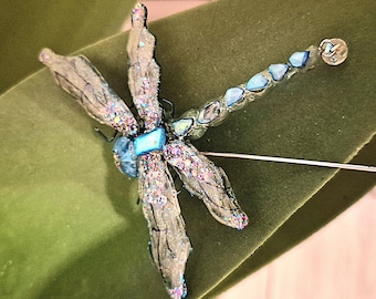 brooch "Azure Dragonfly"