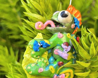 sleutelhanger,,Kameleon,,