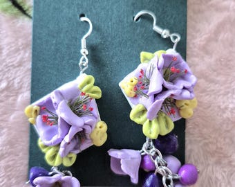 Oorbellen, "Lilac Fantasy",