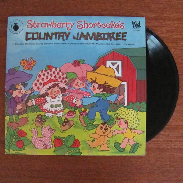 Vintage 80's "Strawberry Shortcake's Country Jamboree" Children's Vinyl Record Album - 1980 - 80's Children's Record