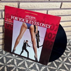 Vintage 80's "For Your Eyes Only" Original Motion Picture Soundtrack - 1981 -  80's James Bond Movie - Sheena Easton - 80's Soundtrack