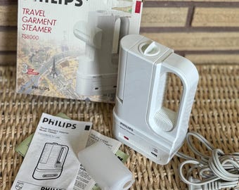 Vintage 80's Philips Travel Garment Steamer - Model TS8000 - 120 - 240 volt - Travel Steamer - Hand Held Steamer - Clothes Steamer