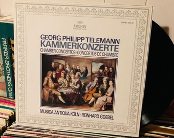 Vintage Georg Philipp Telemann's "Kammerkonzerte" (Chamber Concerts) Classical Music Vinyl Record Album - German - Baroque - 70's Record