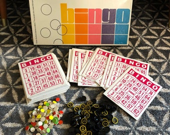 Vintage 70's "Poker Bingo" Game - Game Night - 70's Boardgame - 70's Board Game - 70's Bingo Game - 70's Parker Brothers Game