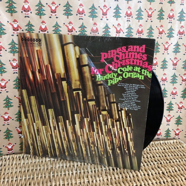 Vintage 50's "Pipes and Chimes for Christmas" Record Album - Buddy Cole and the Pipe Organ - 50's Christmas Music - 50's Christmas Organ