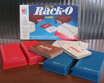 Vintage 70's "Rack-O" Card Game - 2,3,4 players - 8 - adult - Milton Bradley - Family Game Night - 70's Card Game