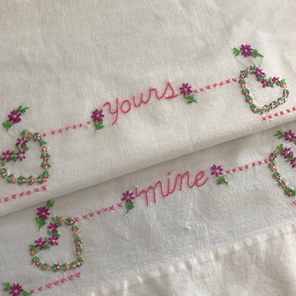 His and Hers Pillow Cases Etsy