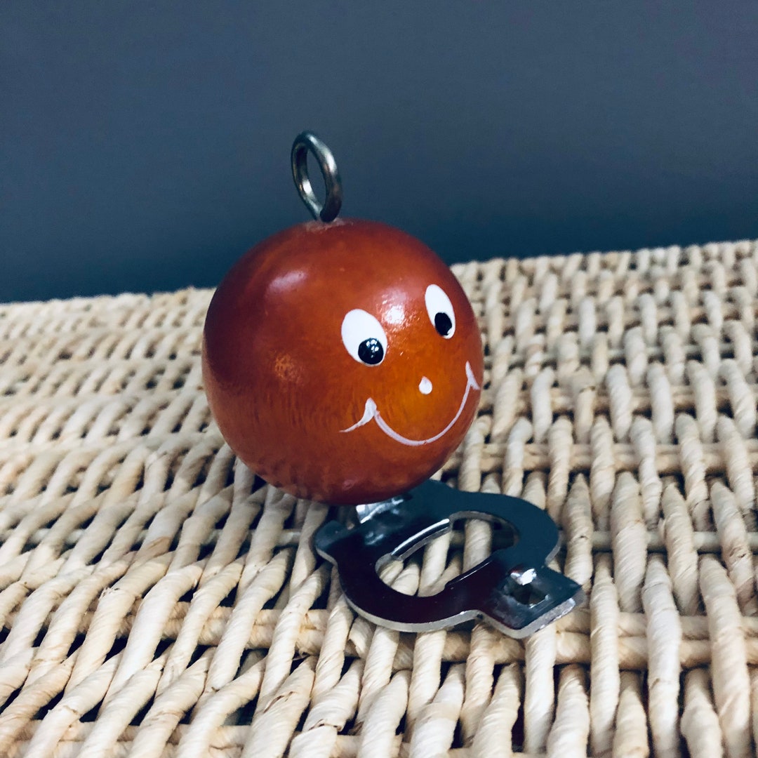 Vintage 70's Kitschy Wood Head Bottle Opener 70's Retro Barware 70's