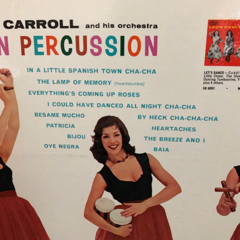 Vintage 60's David Carroll and His Orchestra Latin Percussion Record 60's Album 60's Big Band Music 60's Percussion Record image 5