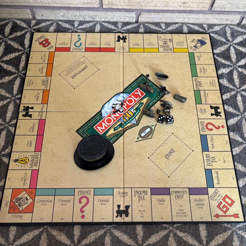 Iconic Monopoly Vintage 90's 60th Anniversary Limited Edition Monopoly Game - 1995 ...