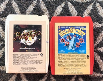 Vintage 70's K-tel "Disco Nights" and "Disco Rocket" 8 Tracks - 70's 8 Tracks - K-Tel 8-Track - Disco Compilations - Disco 8-Tracks