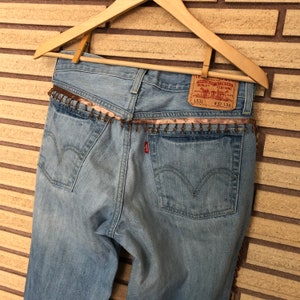 Levis Fringe Jeans Etsy