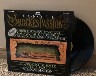 Vintage George Frideric Handel's "Brockes Passion" Classical Music Vinyl Record Albums - 3 - "The Story of Jesus" - German Oratorio Libretto