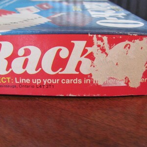 Vintage 70's Rack-O Card Game 2,3,4 players 8 adult Milton Bradley Family Game Night 70's Card Game image 5