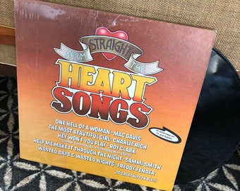 Vintage 70's As Seen on TV “Straight From the Heart” Vinyl Record Album - 70's Record - 70's Compilation Record - 70's Love Songs