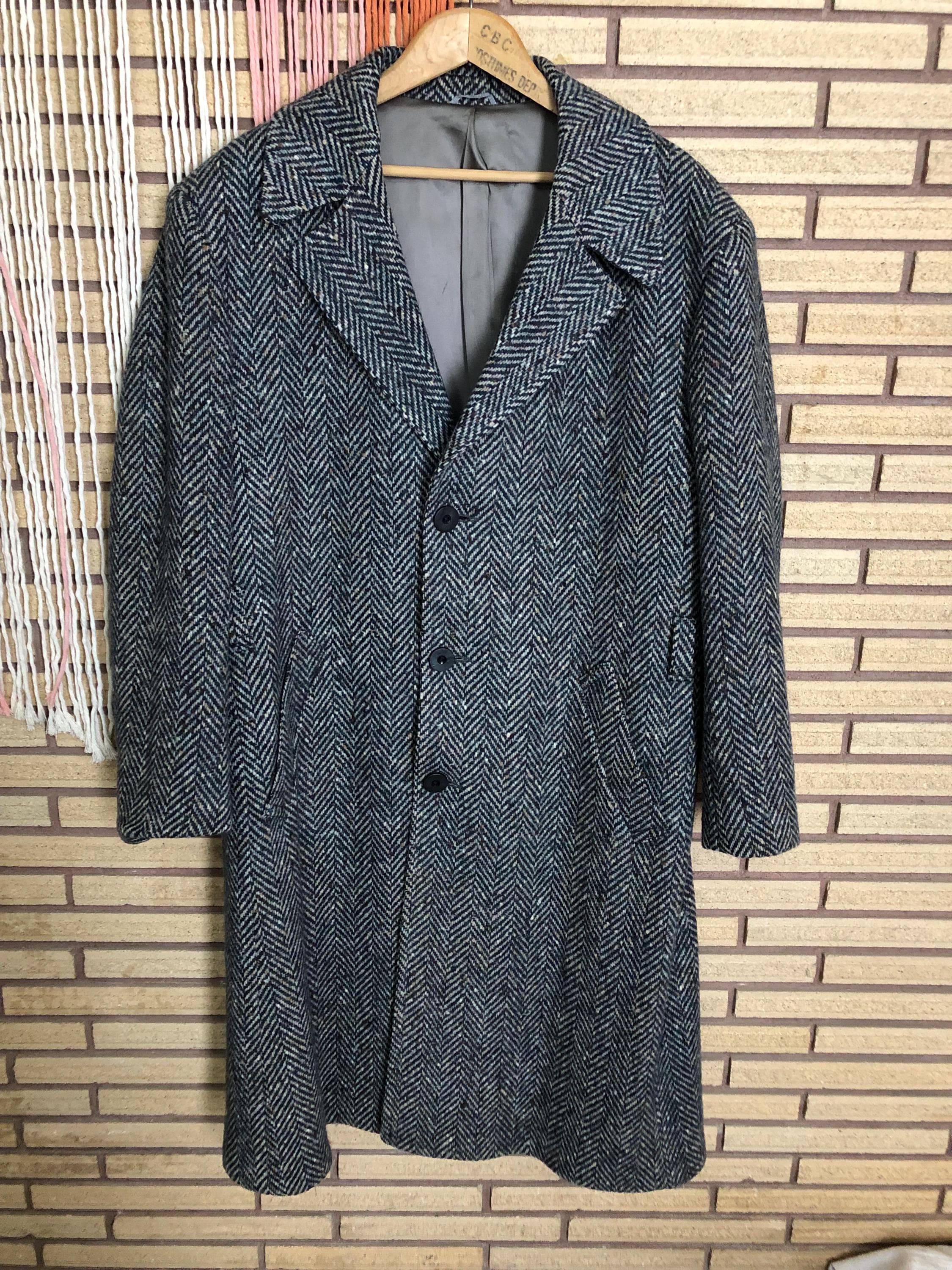 ジャケット・アウター HAND MADE herringbone over wool coat 61RYo3G9YrL._SY350_QL65_.jpg