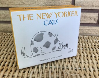 Vintage 90's The New Yorker Cats Quick Notes - 12 with envelopes  - Blank Note Cards - Cat Stationery - Scrapbooking - Cat Lover - Cat Cards