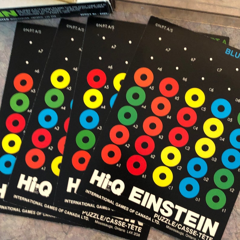 Vintage 90's Hi-Q Einstein Puzzle Game A Solitaire Puzzle Game 90's Puzzle Game Brainbuster Game 90's Hi Q Game image 5