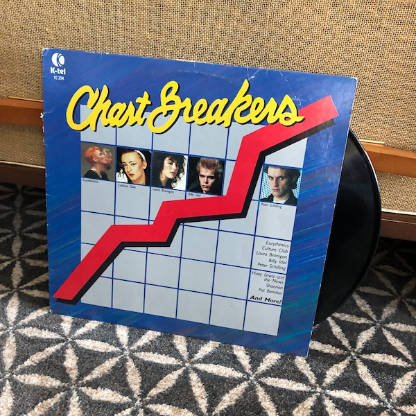 Vintage 80's K-Tel "Chart Breakers" Record - 80's Vinyl - K-Tel Record - 80's Pop Music - Compilation Record - Party Music