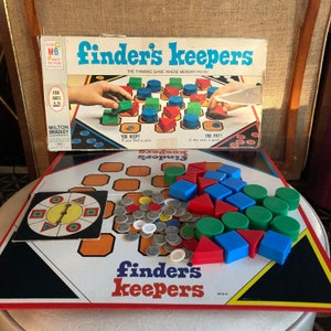 Vintage 60&#39;s &quot;Finders Keepers&quot; Board Game - Milton Bradley - 2 players or more - 1969 - Family Game - Game Night  - Memory Game - 60&#39;s Game
