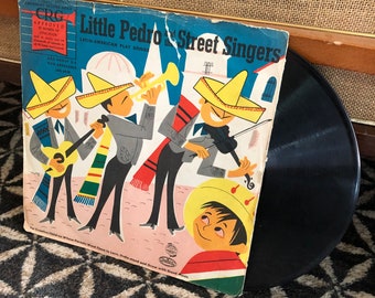 Vintage 50's "Little Pedro and the Street Singers Records  - '78 Children's Record Album - CRG Record - Kid's Record - Children's Album