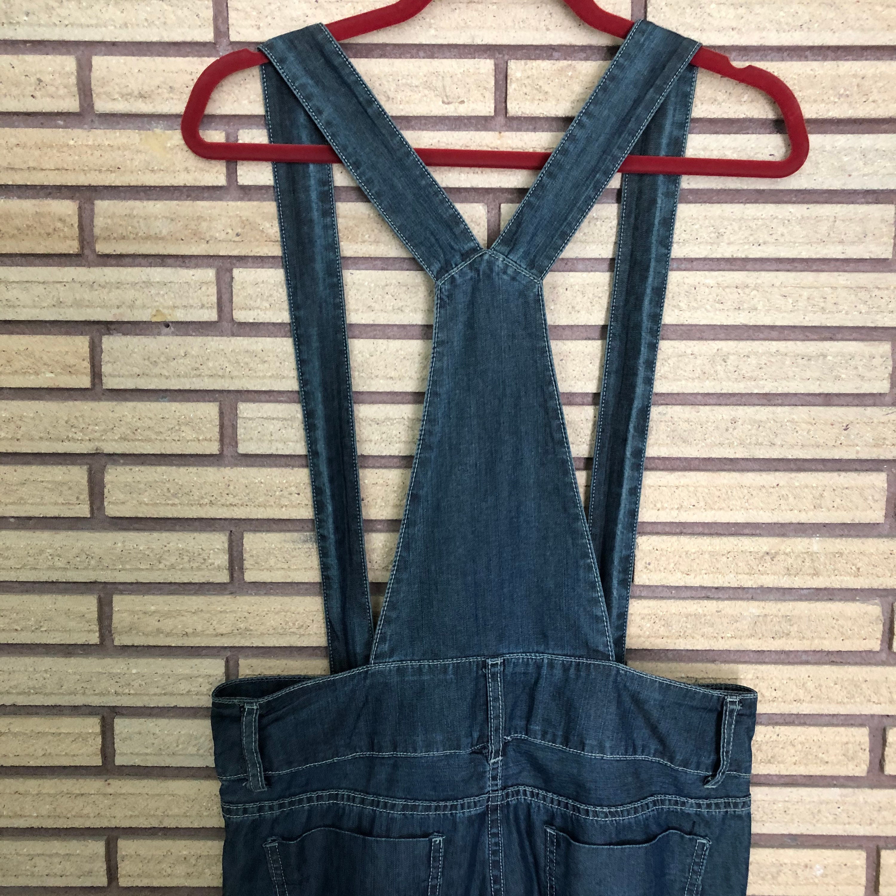 Vintage 80's Denim Jeans Overalls - Denim Overalls - Waist