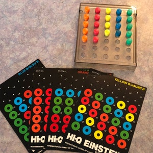 Vintage 90's Hi-Q Einstein Puzzle Game A Solitaire Puzzle Game 90's Puzzle Game Brainbuster Game 90's Hi Q Game image 3