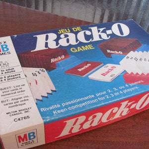 Vintage 70's Rack-O Card Game 2,3,4 players 8 adult Milton Bradley Family Game Night 70's Card Game image 4