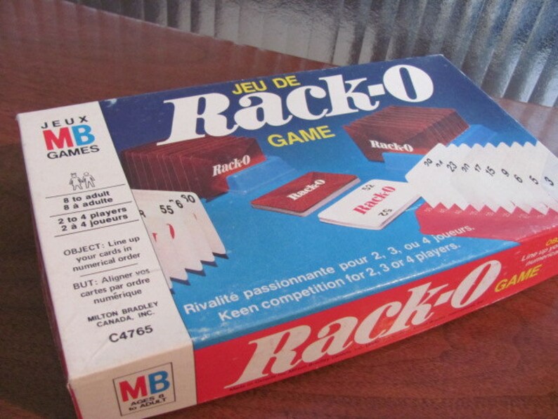 Vintage 70's Rack-O Card Game 2,3,4 players 8 adult Milton Bradley Family Game Night 70's Card Game image 4