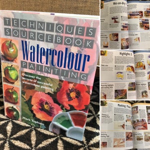 Vintage Techniques Sourcebook Watercolour Painting - Art Instructional Book - Art Reference - Non-Fiction - How to Paint