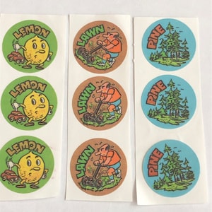 Bubble Yum Bubble Gum Scratch and Sniff Rare Vintage Gordy Sticker Sheet  80's New in the Package Grape Spearmint 