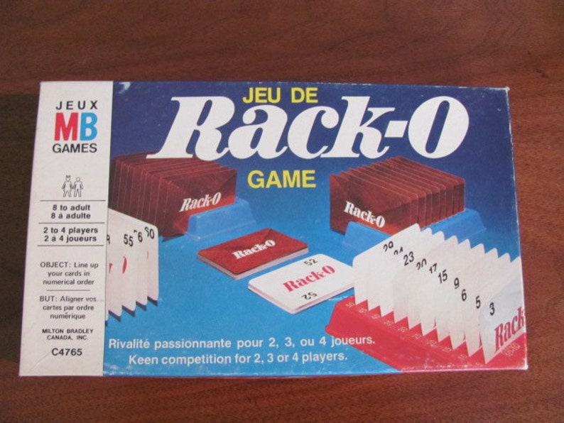 Vintage 70's Rack-O Card Game 2,3,4 players 8 adult Milton Bradley Family Game Night 70's Card Game image 2