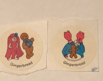 Vintage 80's Gingerbread CTP Matte Scratch and Sniff Sticker - 80's Stickers - Scratch 'n Sniff Sticker - 80's Retro Collectible