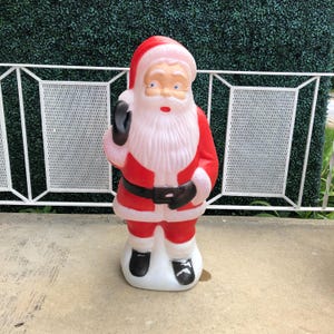 Plastic Light up Santa - Etsy Canada