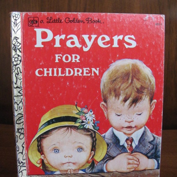 Vintage 70's "Prayers for Children" A Little Golden Book - 1978 - Children's Picture Book - 70's Children's Book