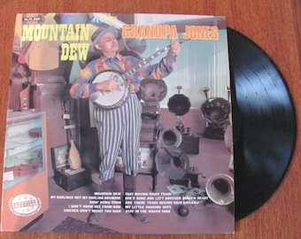 Vintage 60's, 70's  Grandpa Jones "Mountain Dew" Vinyl Record Album - Hee Haw - Kitsch - 70's Album - 60's Album - Blue Grass - Hillbilly