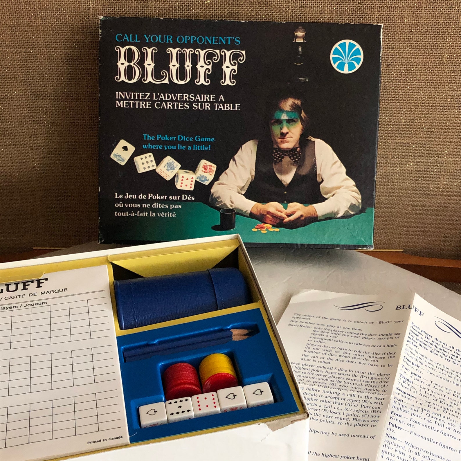 Vintage Bluff Game Poker Dice Game Copp Clark Etsy vintage-bluff-game-poker-dice-game-copp-clark-etsy