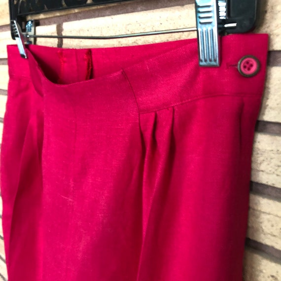 Vintage 80's High Waisted Raspberry Pin Stripe Lin