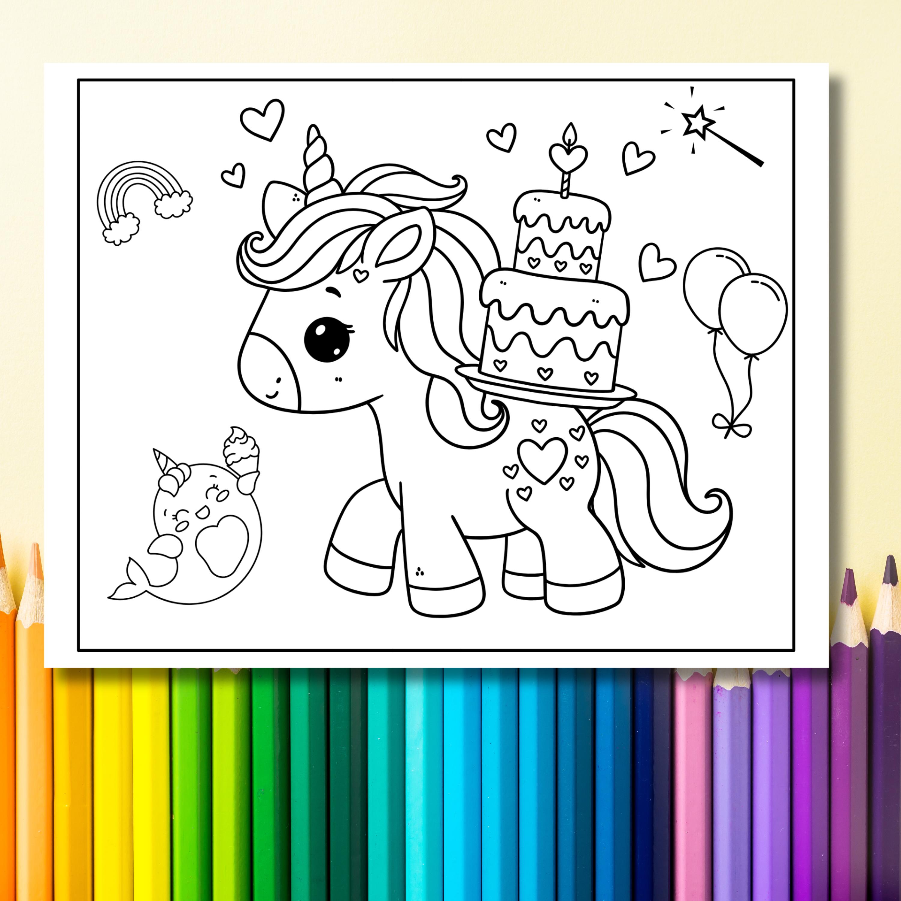 Unicorn Birthday Activity Sheets: Printable Coloring Pages & Party ...