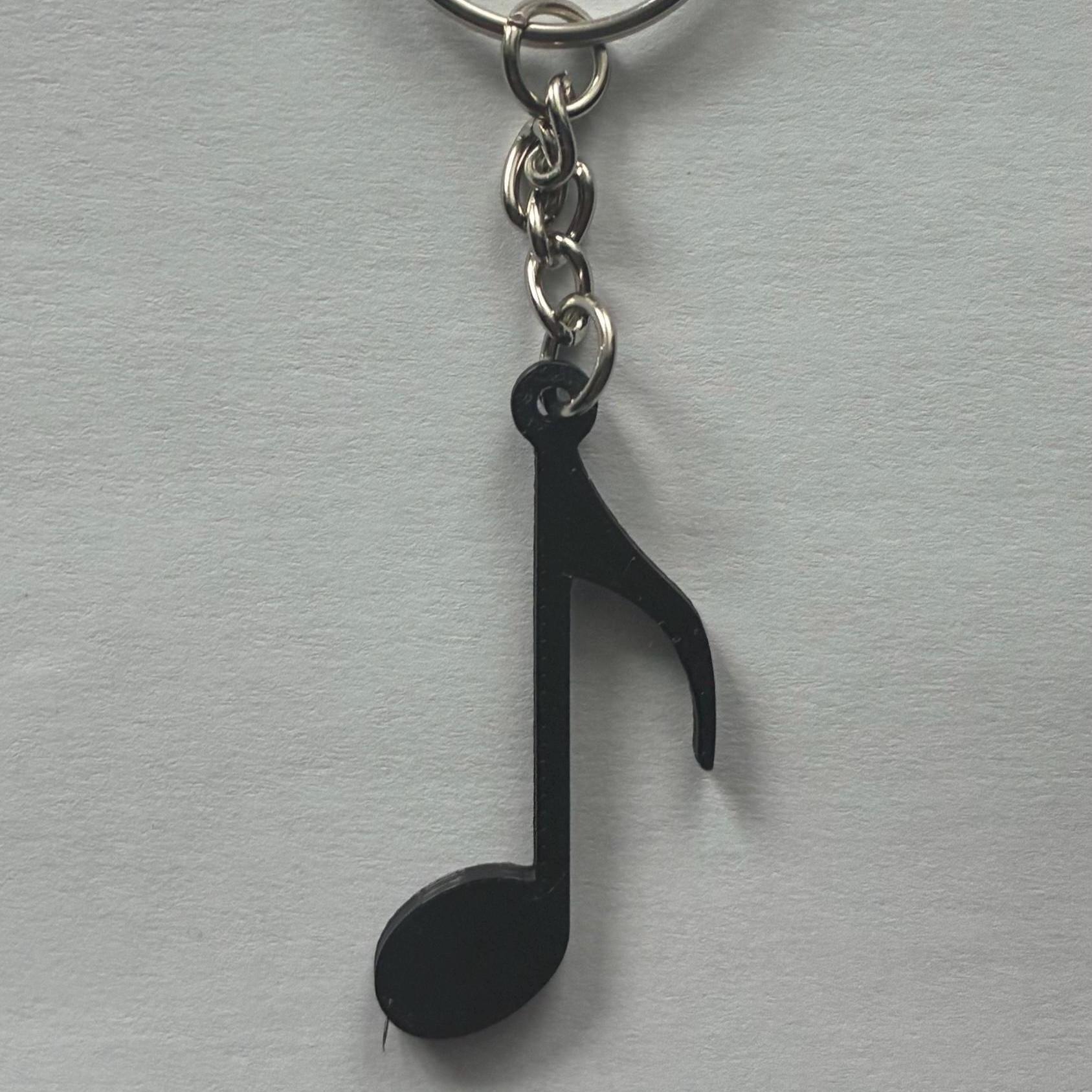 Musical Note Keychain Music Note Keychain | Eighth Note Keychain | Music Keychain | Music ...