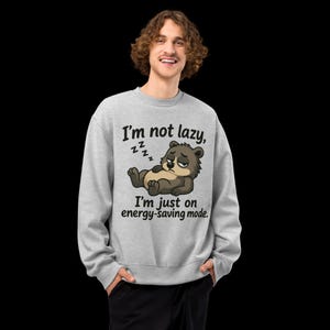 Funny Bear Sweatshirt: Introvert Humor, Cozy Unisex Pullover