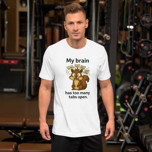 Funny Squirrel T-Shirt: Chaotic Brain Graphic Tee - Introvert Humor
