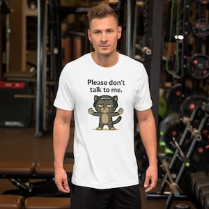 Funny Grumpy Cat T-Shirt: Introvert Humor Tee