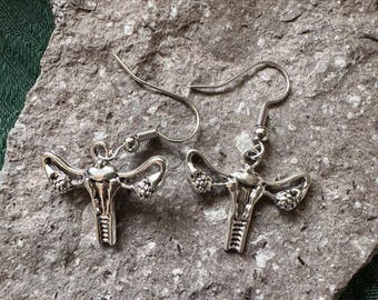 Uterus Earrings- Anatomy Jewelry, Girl Power, Feminist Jewelry