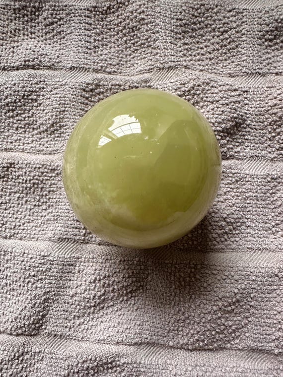 Green Onyx Crystal Sphere - Healing, Metaphysical Decor