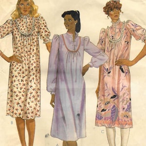 May include: Vintage McCall's sewing pattern featuring three dress designs. The pattern includes a floral print dress, a solid lavender dress, and a pink floral dress. The pattern number is 7416, with a bust size of 34 and a Miss Size of 12.