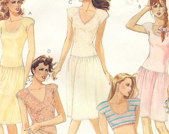 Undershirt w Shoulder Pads Slip Camisole Sewing Pattern McCall's 3368 Size 6–10 B30.5–32.5