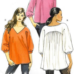 Vogue 8514 Rare OOP Relaxed Fit Knit Top Original Sewing Pattern Size 8-16 B31.5-38 Uncut